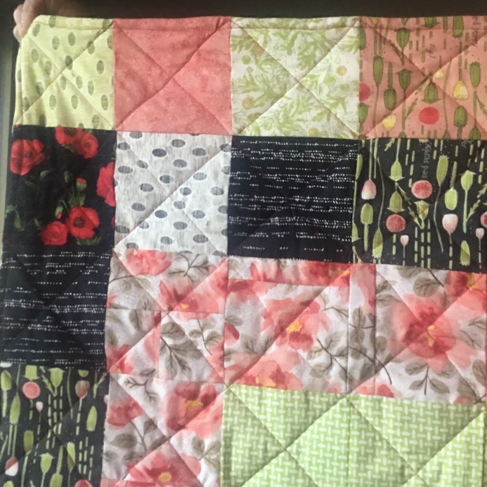 Hand Crafted New Poppies Quilt - Picture 9 of 12